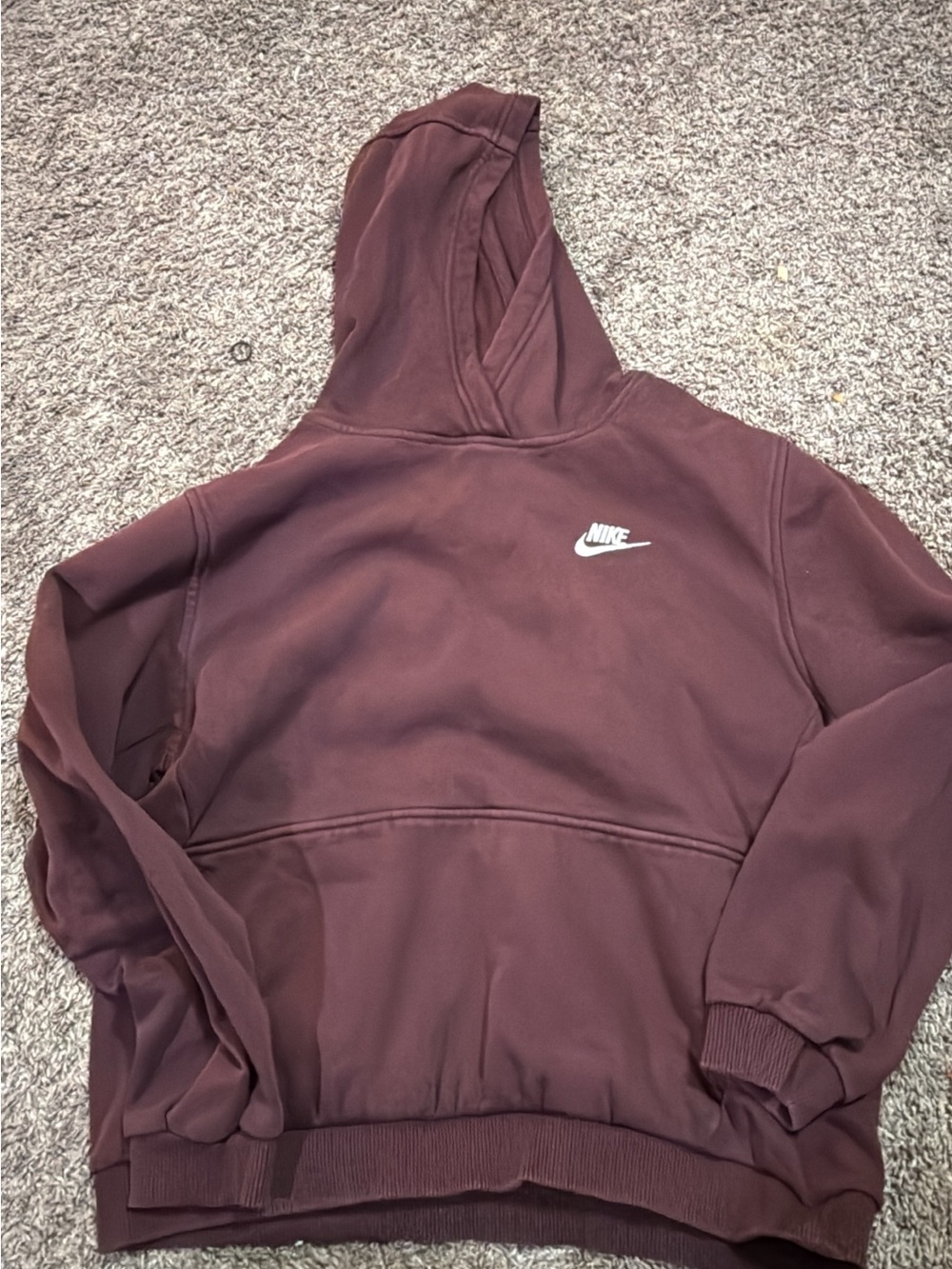 Nike Women's Burgundy Teddy Pullover Hoodie